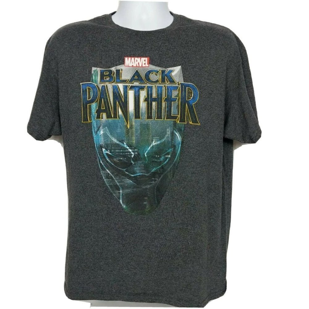 Marvel Black Panther Face T Shirt Large